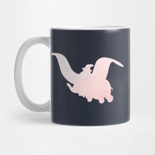 Geometric Dumbo Silhouette Millennial Pink Mug